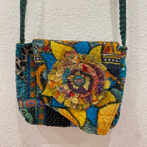 Handbags - BOHO very unique patchwork handmade crossbody bag NWOT